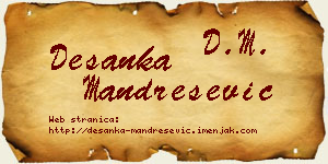 Desanka Mandrešević vizit kartica